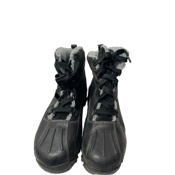 Timberland Waterproof gray Fur Lined Leather boots 10521 Black size 10 main image 6